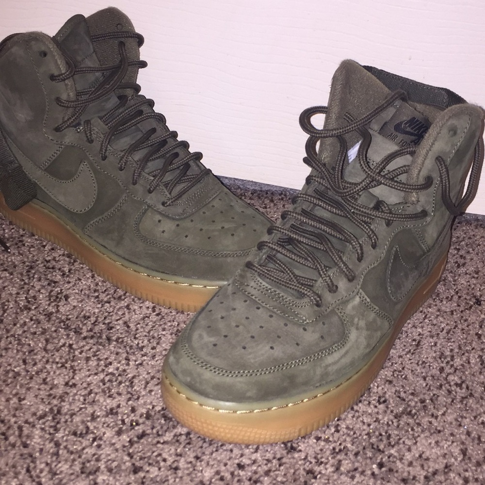 Suede green air force one